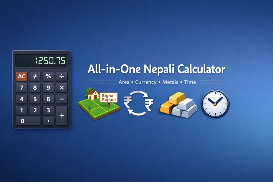 Nepali Calculator with Area, Currency & Time Conversions | maheshgupta.com.np